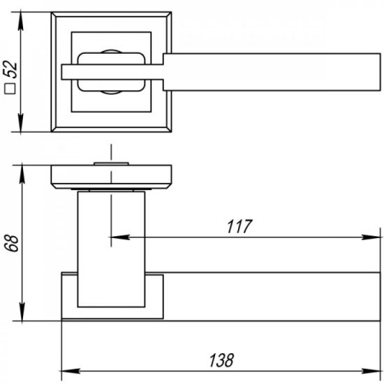 Ручки на розетах Punto City QL GR/CP-23