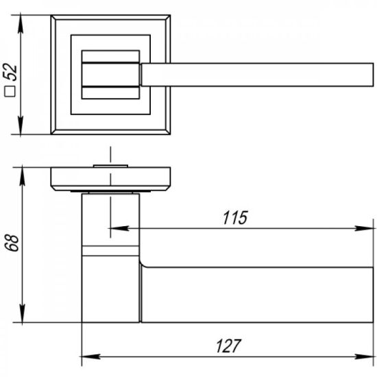 Ручки на розетах Punto Tech QL GR/CP-23