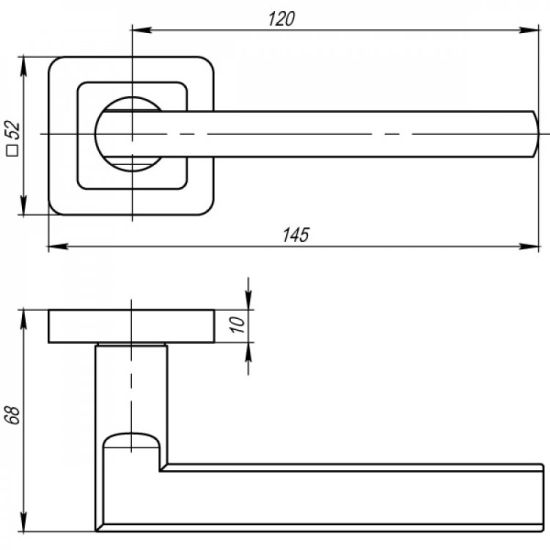 Ручки на розетах Punto Pluton QR GR/CP-23