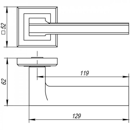 Ручки на розетах Punto Blade QL GR/CP-23