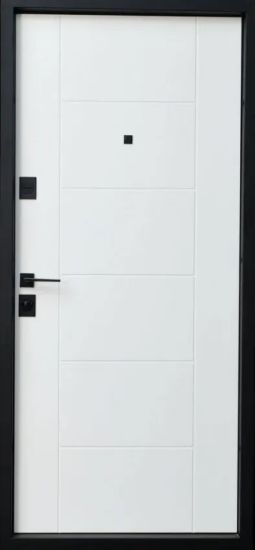 Вхідні двері Straj Lux Sec  PARALLEL Бетон темний/--білий матовий/поріг