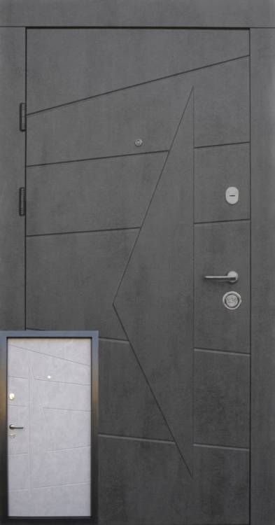 Вхідні Двері Акцент бетон темний - бетон сірий "Qdoors" Вхідні Двері Акцент бетон темний - бетон сірий "Qdoors"