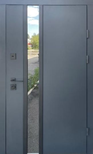 Вхідні Двері Стріт Норд метал Антрацит 7021 фарба/МДФ біле дерево Vinorit "Qdoors" Вхідні Двері Стріт Норд метал Антрацит 7021 фарба/МДФ біле дерево Vinorit "Qdoors"